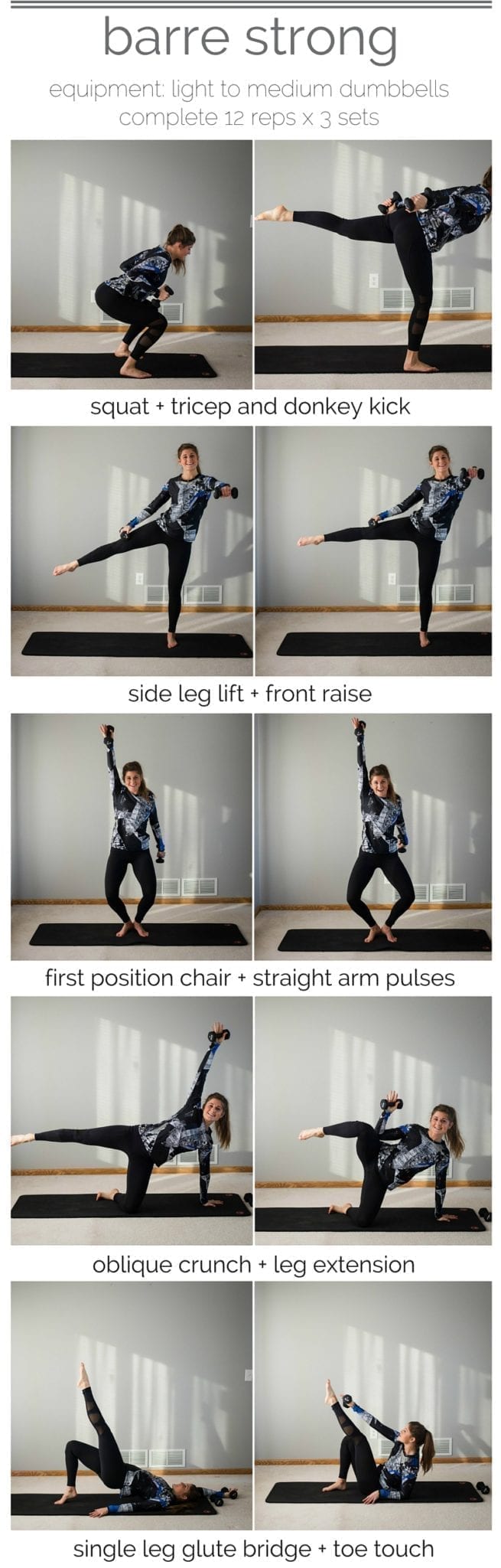 At Home Barre Strong Workout {Barre Strength Training} - nourish move love