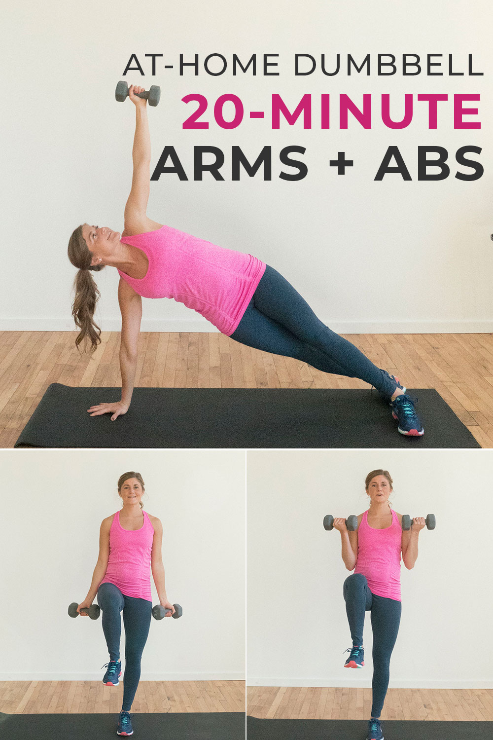 arms + abs dumbbell burnout: 8 exercises to tone up | nourish move love