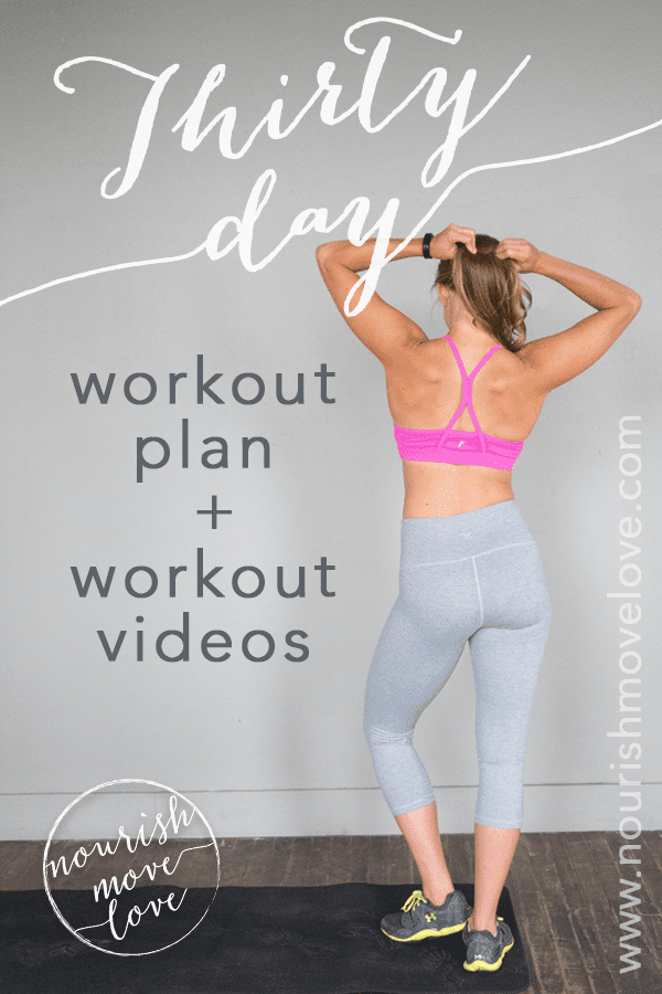 Niet ingewikkeld doe niet Tropisch 30-day workout calendar {free workouts + videos} | nourish move love