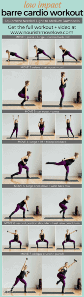 Low Impact Beginner Barre Cardio Workout | Nourish Move Love