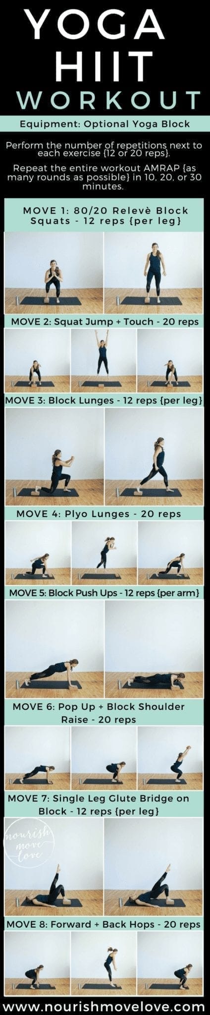 Yoga + HIIT Workout | www.nourishmovelove.com - Nourish, Move, Love