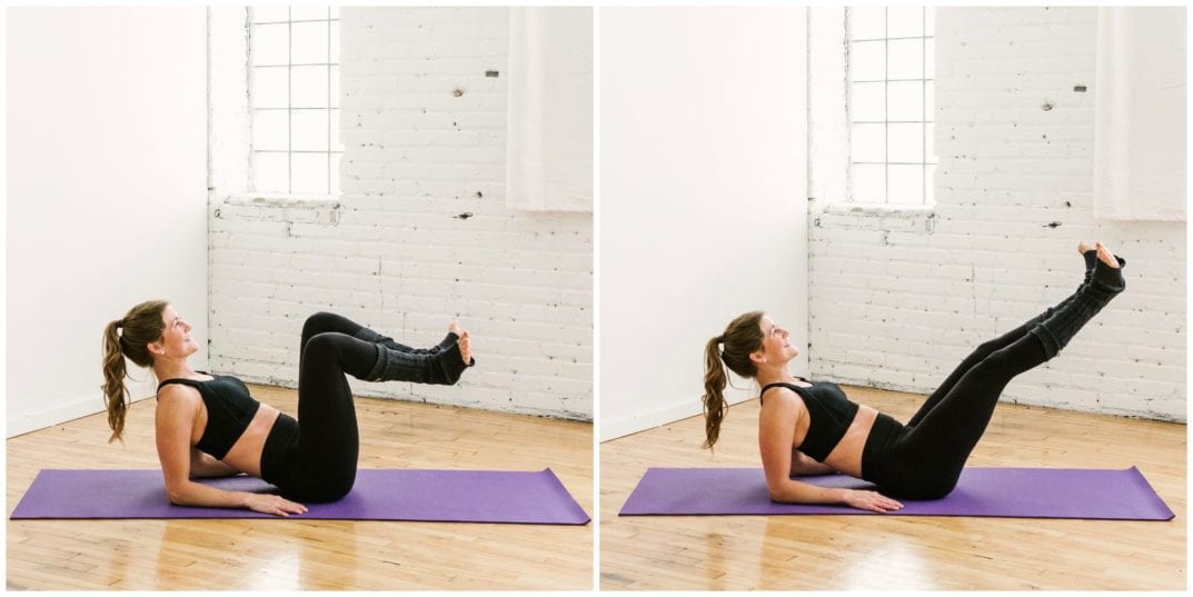 kick position workout core barre butt roller boats abs move