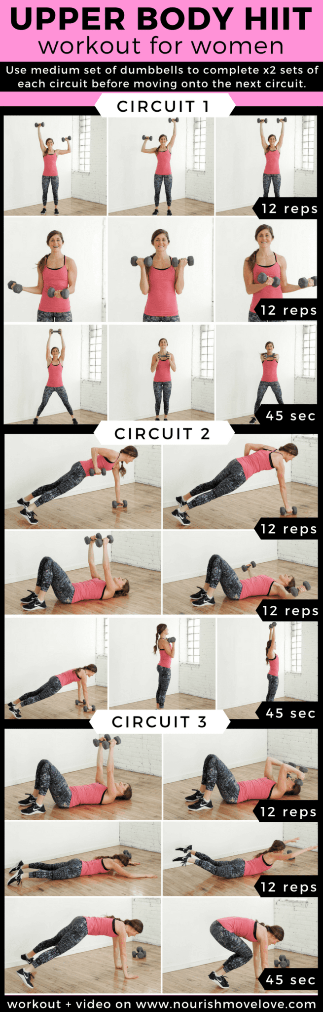 Upper Body HIIT Workout for Women | Nourish Move Love