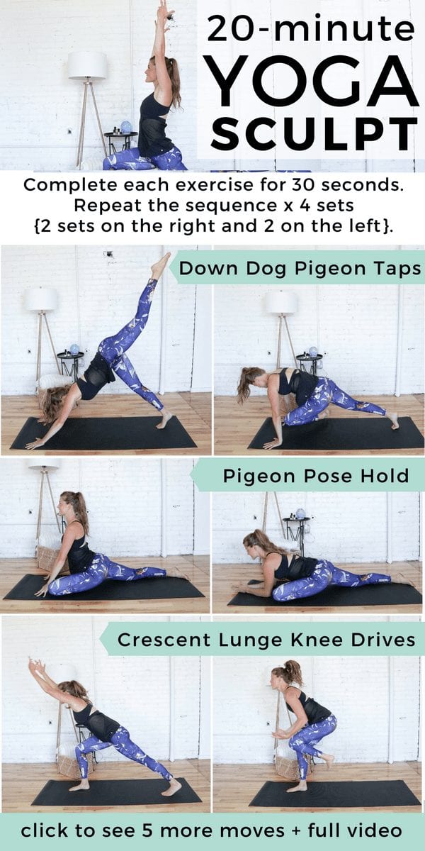 20-Minute Beginner HIIT Cardio Yoga Workout | www.nourishmovelove.com ...