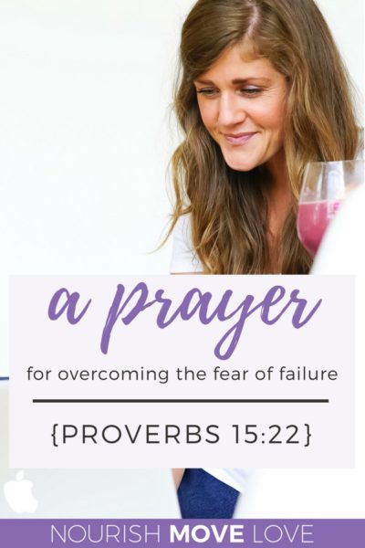 Devotional prayer for overcoming fear of failure | Proverbs 15:22 ...