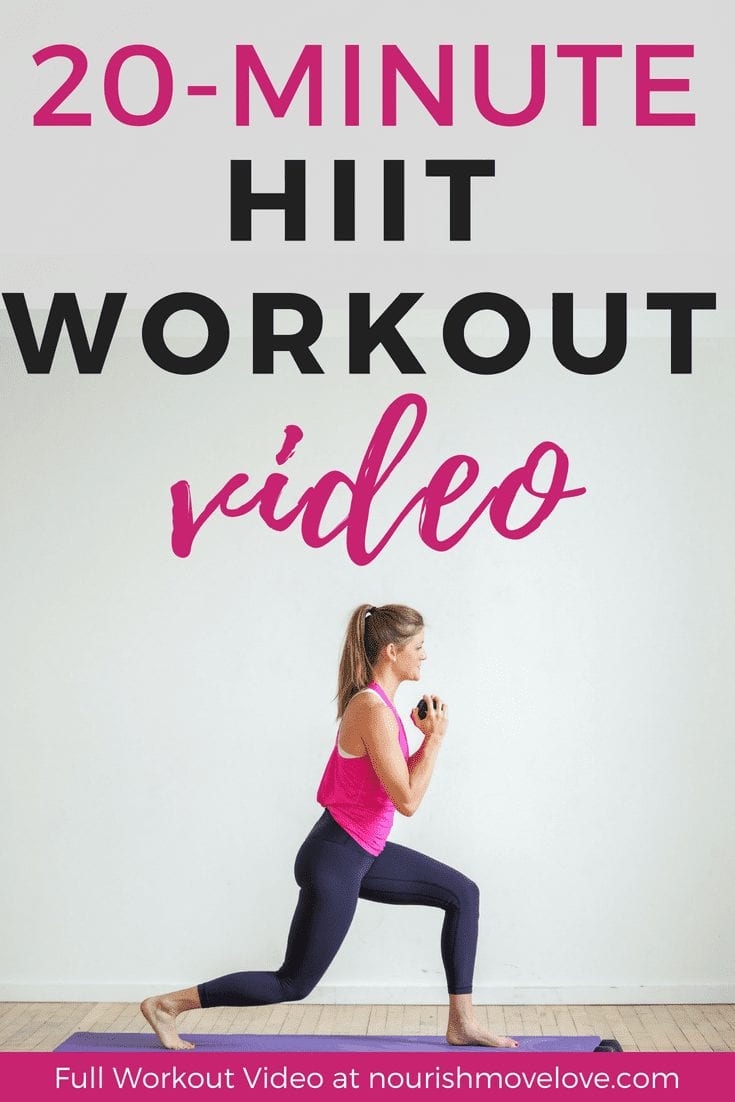 Minute Hiit Workout Video Pin Nourish Move Love