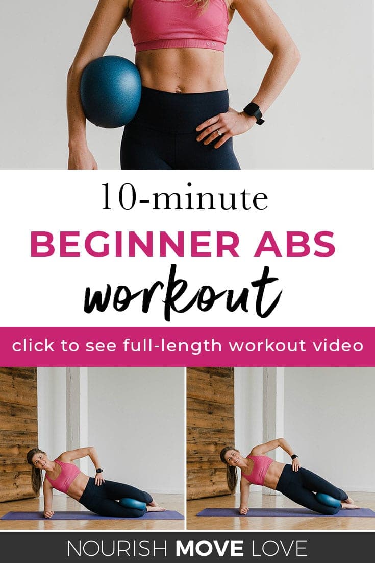 10-Minute Beginner Ab Workout (Video) | Nourish Move Love