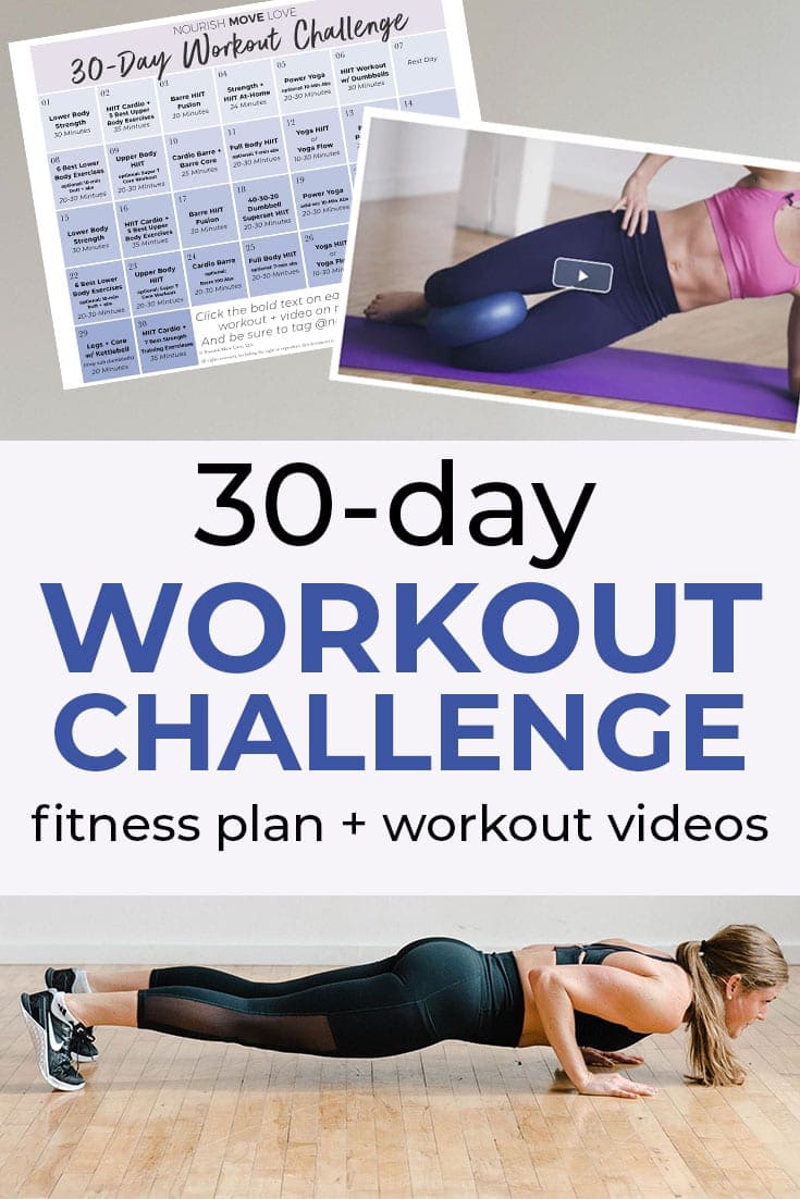 Free 30-day Workout Calendar (videos) 