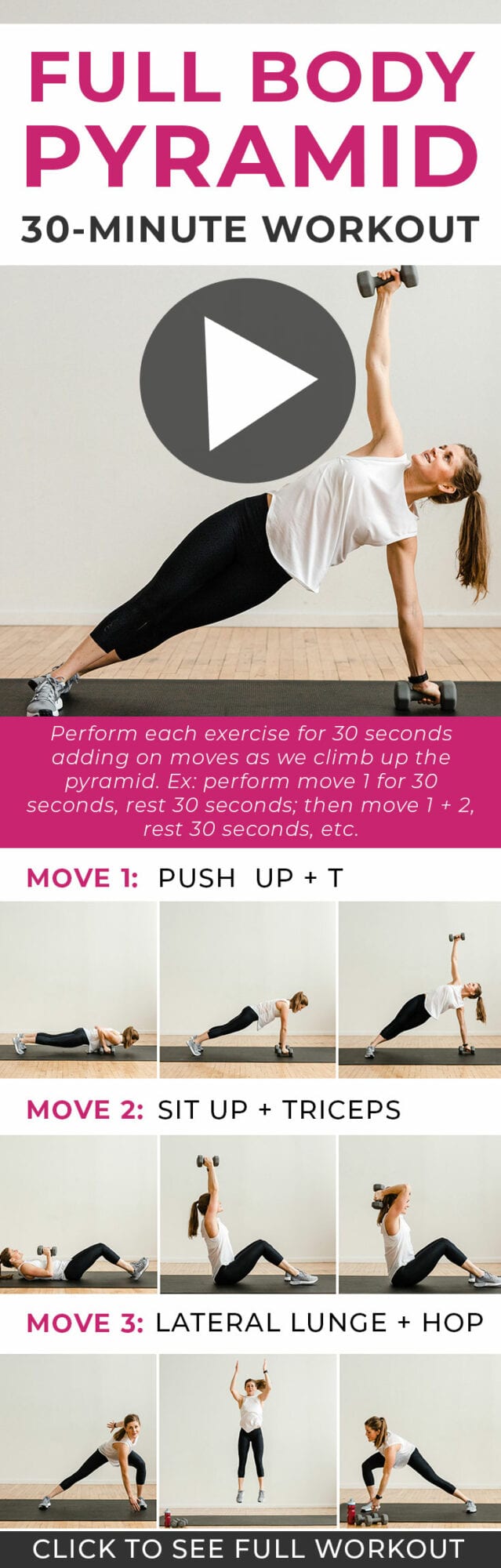 30 Minute Pyramid Workout At Home Nourish Move Love 