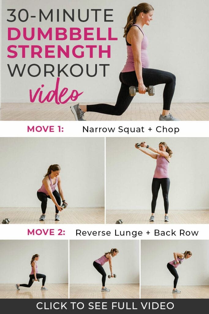 30 Minute Full Body Dumbbell Workout Video Nourish Move Love