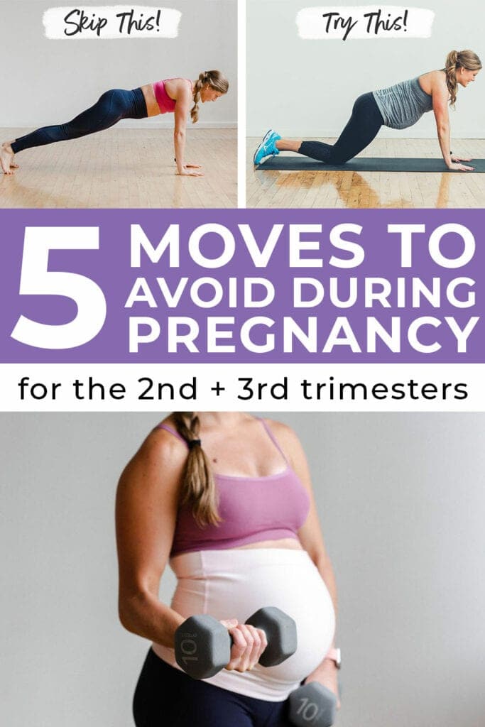 What Exercises Should I Avoid While Pregnant - Exercise Poster