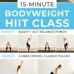 Bodyweight Workout: 15-Minute Low Impact Cardio | Nourish Move Love