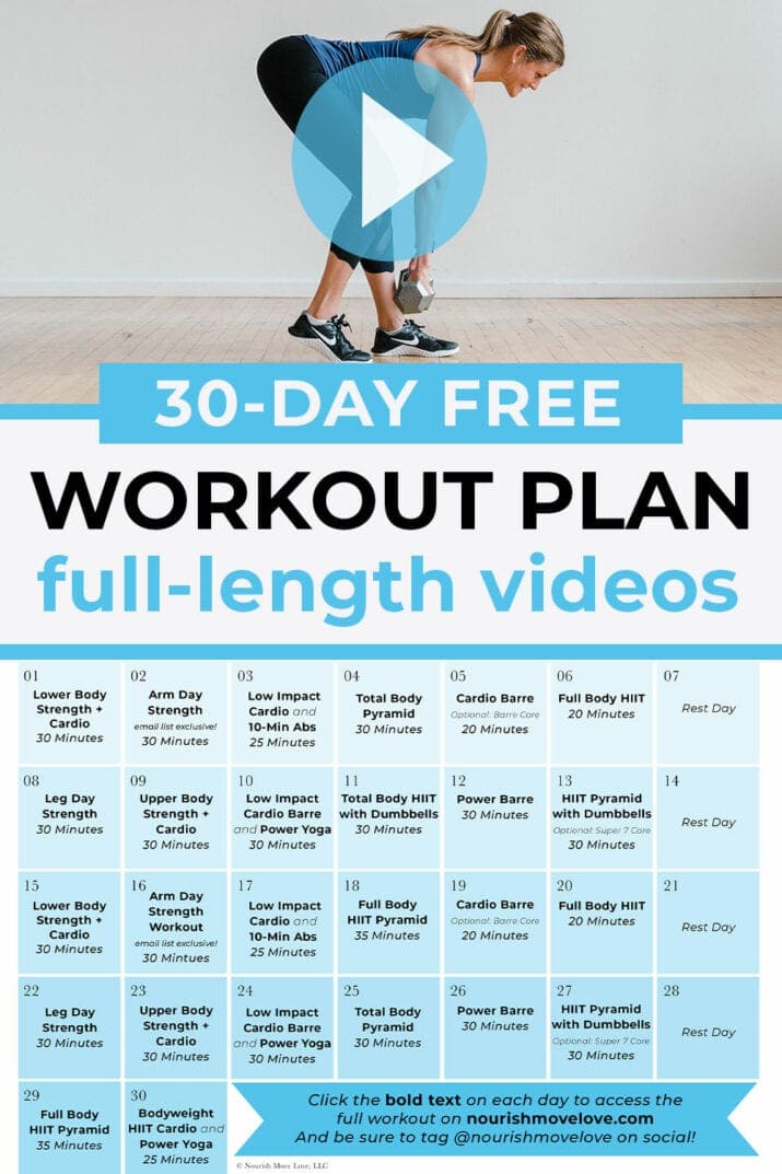 Free Day Home Workout Plan Pdf Videos Nourish Move Love