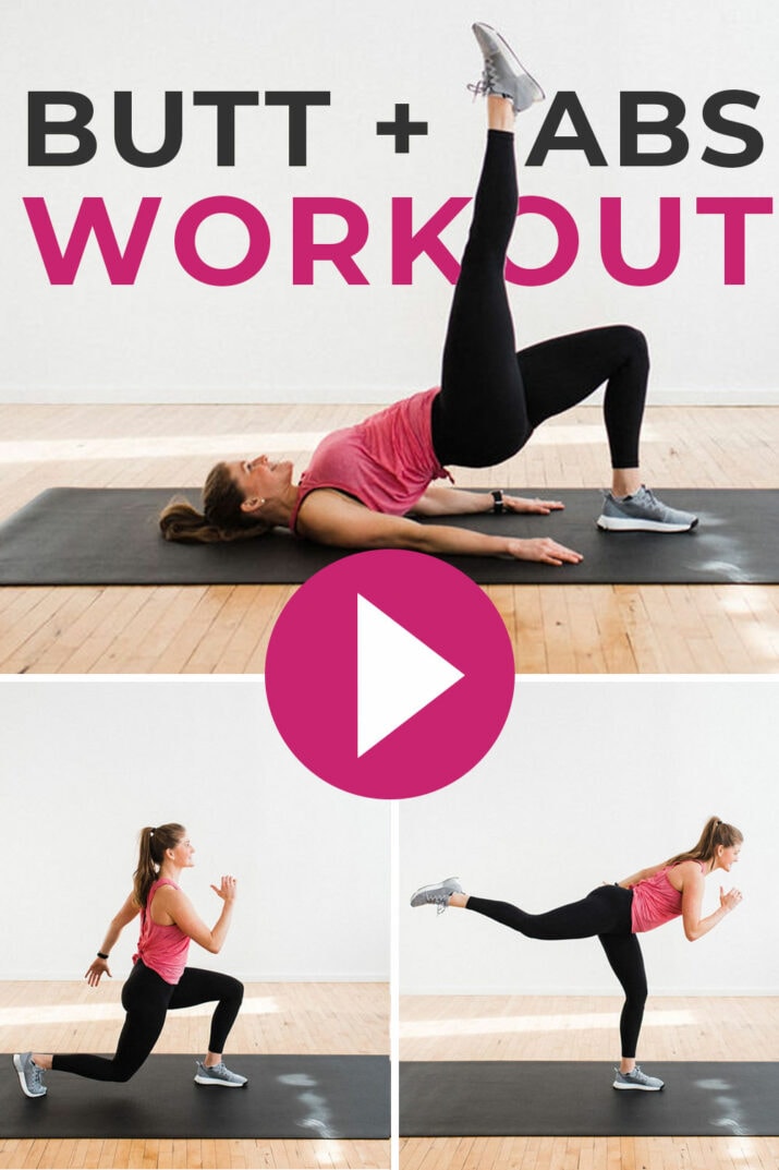 10-Minute Abs and Butt Workout (Video) | Nourish Move Love