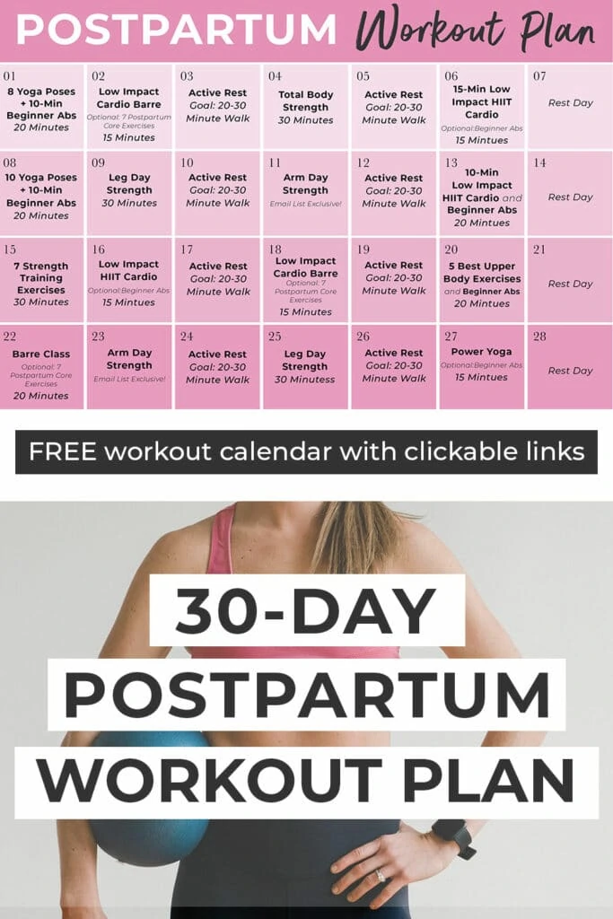 30 Day Postnatal Workout Plan