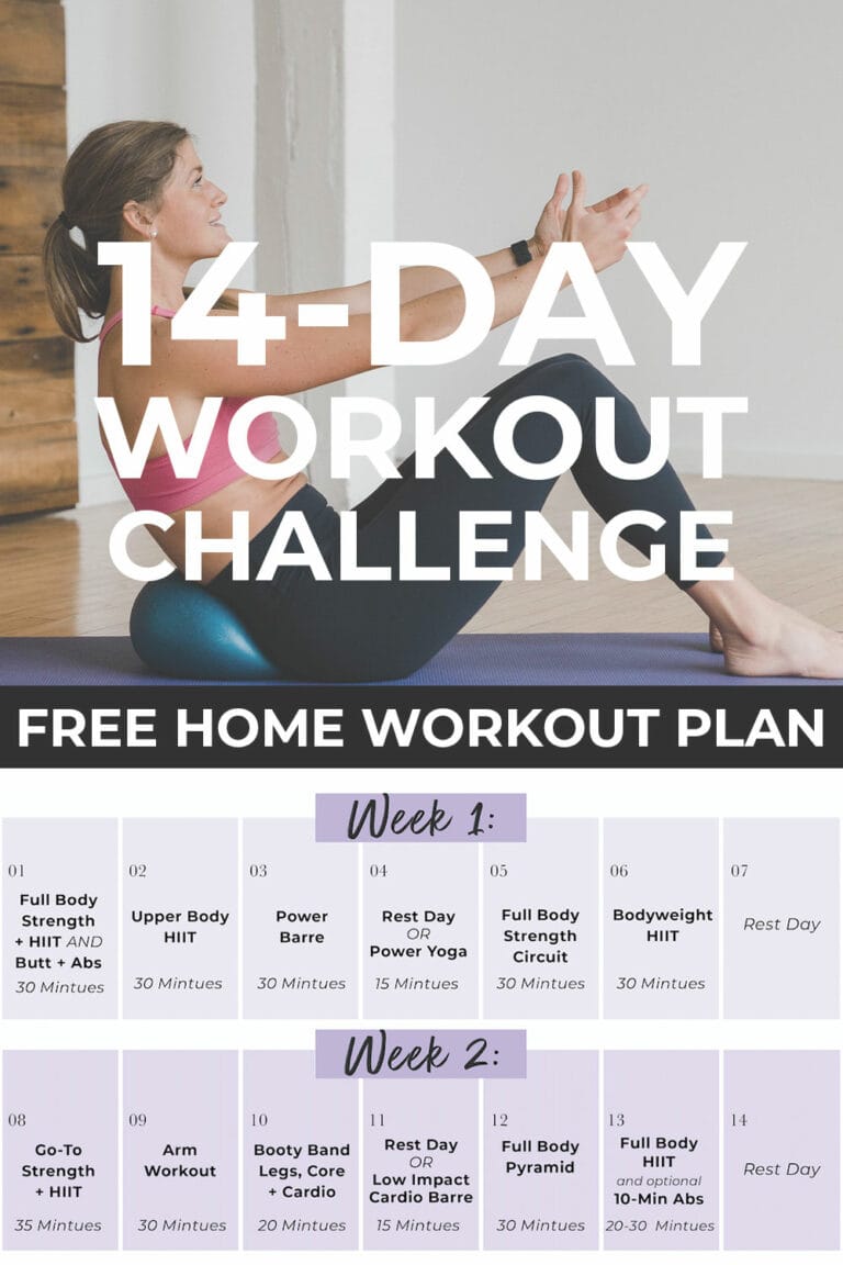 14-Day Workout Challenge + Full Body Workout Plan | Nourish Move Love