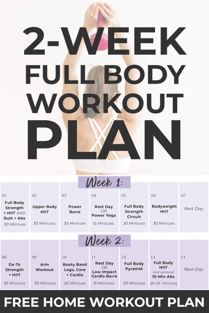 14-Day Workout Challenge + Full Body Workout Plan | Nourish Move Love