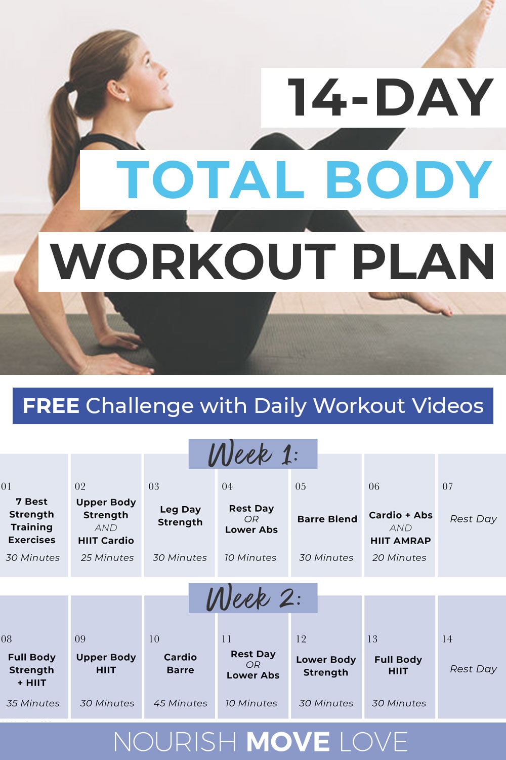 Free 14-Day Workout Challenge (PDF) | Nourish Move Love