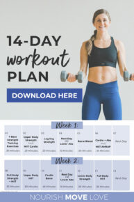 14-Day Challenge + 2 Week Home Workout Plan | Nourish Move Love