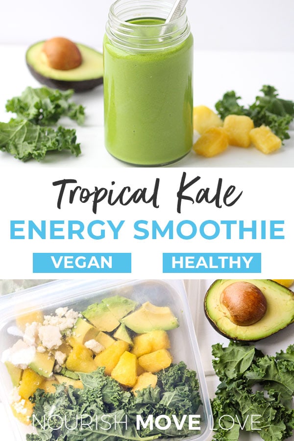 Kale Pineapple Energy Smoothie Recipe | Nourish Move Love
