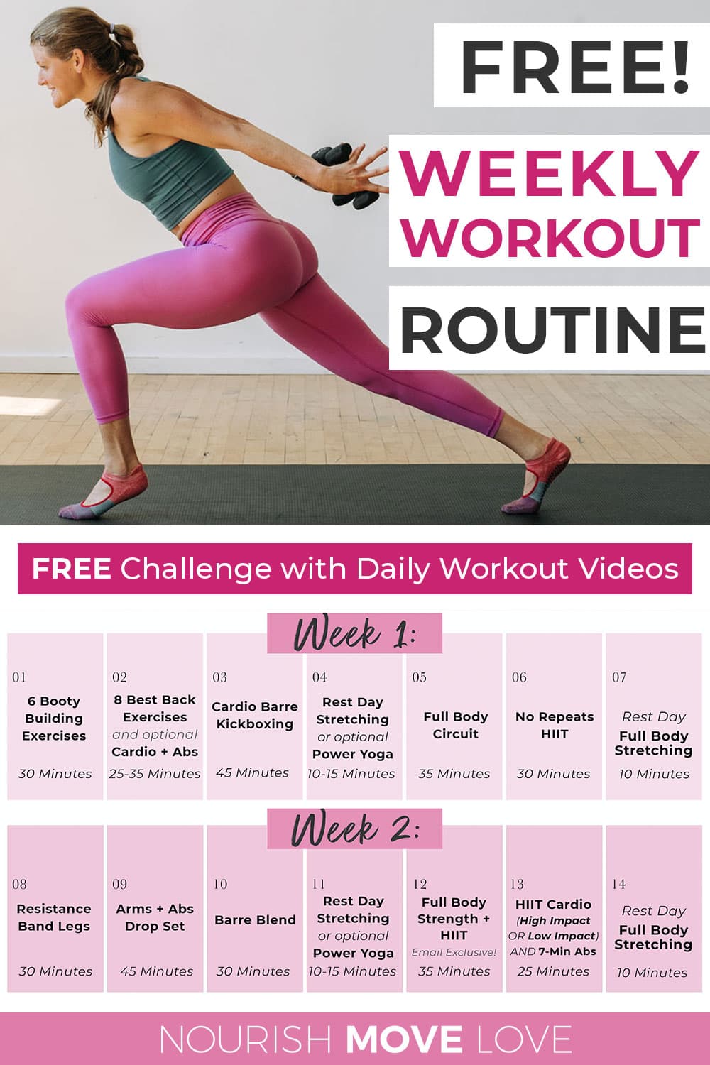 Free 14-Day Workout Plan (PDF) | Nourish Move Love