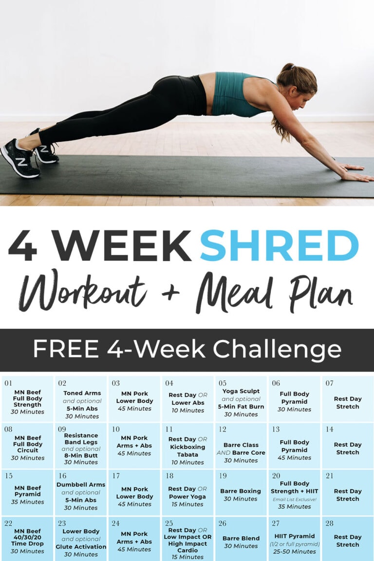 4 Week Workout Plan with YouTube Videos Nourish Move Love