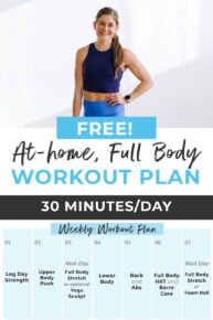 FREE Weekly Workout Plan (Full Videos) | Nourish Move Love