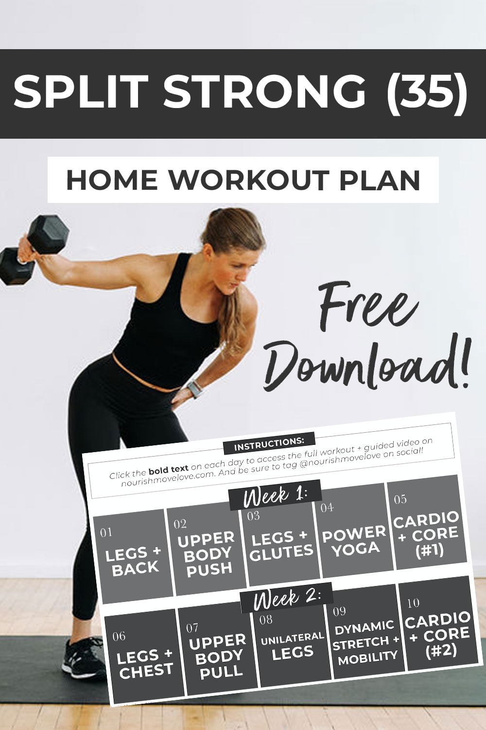 SplitStrong 35: Free 2-Week Workout Program (PDF) | NML