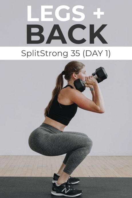 Legs and Back Dumbbell Workout At Home (Video) | Nourish Move Love