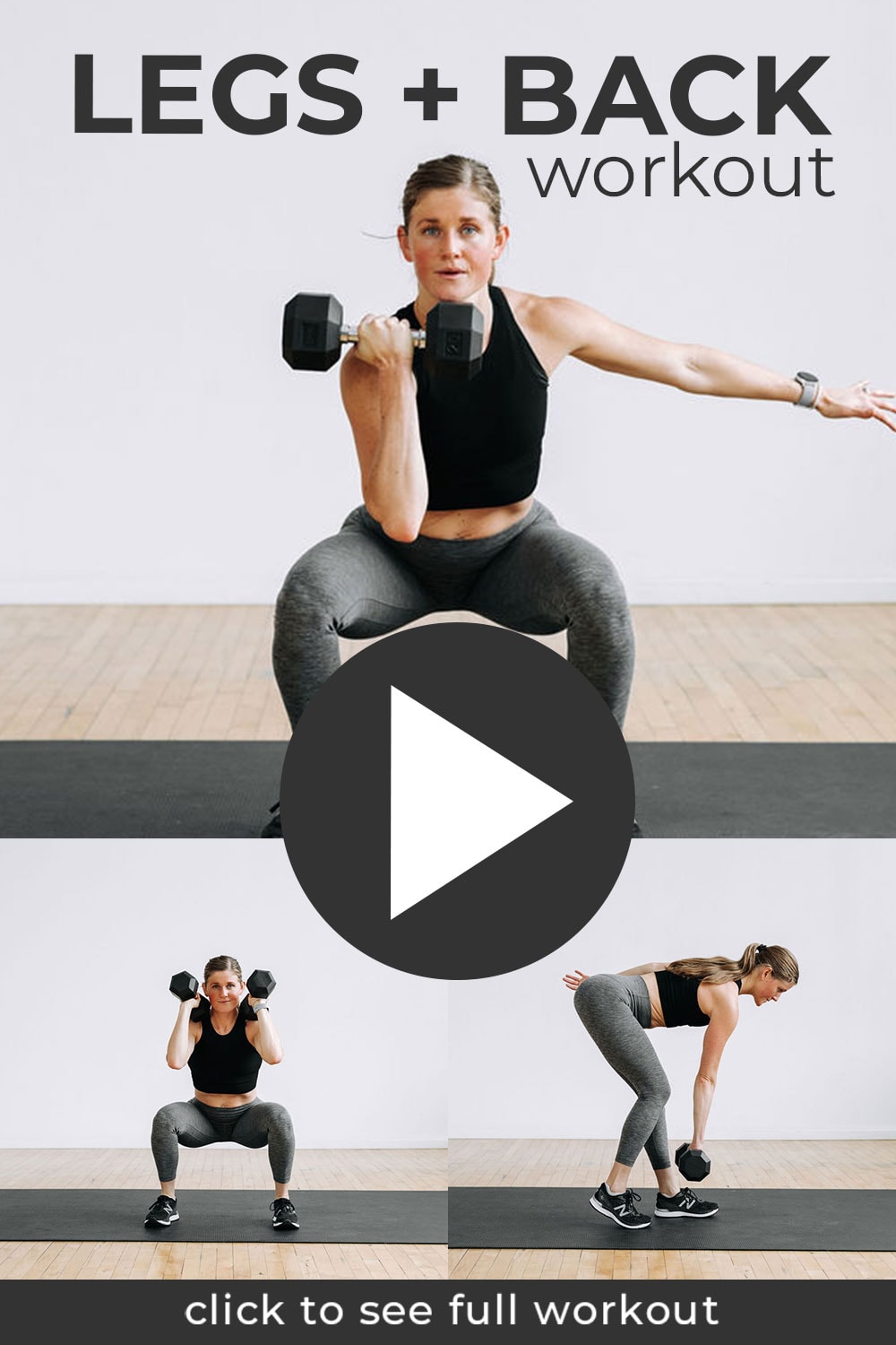 Legs and Back Dumbbell Workout At Home (Video) | Nourish Move Love