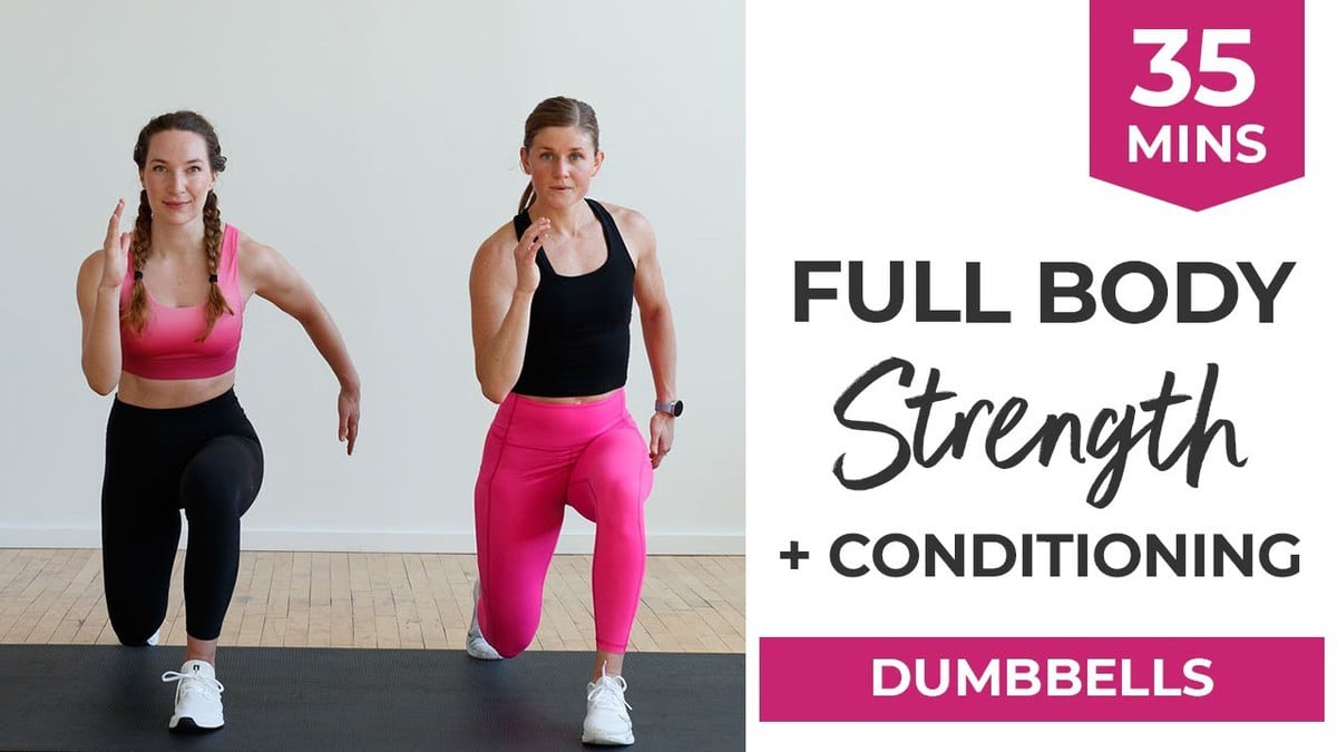 35-Minute Full Body STRENGTH Workout with Dumbbells (12 BEST Full
