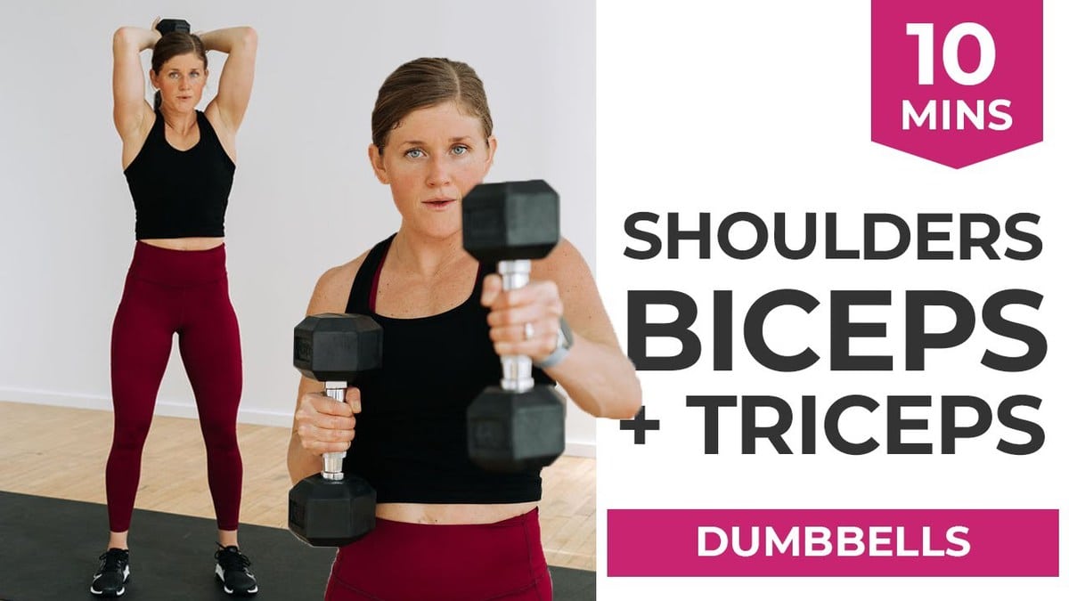 15 Minute Dumbbell Arms Workout: Building Biceps and Triceps at