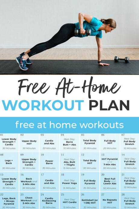 Free 30-Day Home Workout Plan (PDF + Videos) | Nourish Move Love