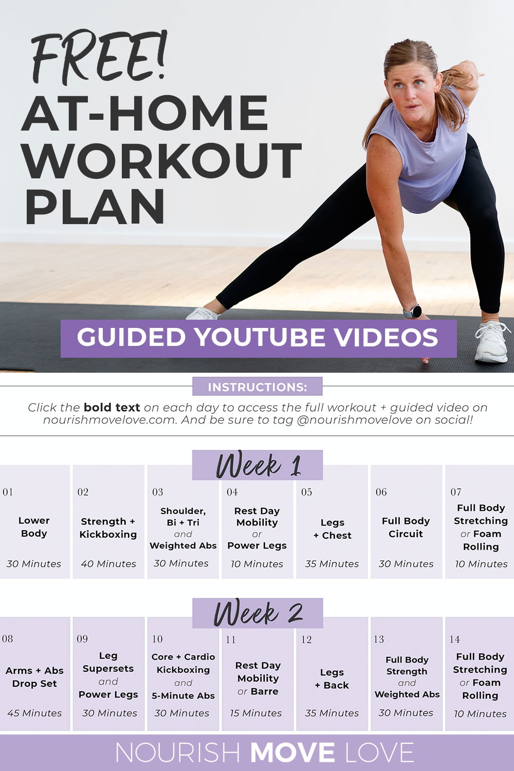 FREE Full Body Workout Plan PDF (2Week Plan) Nourish Move Love