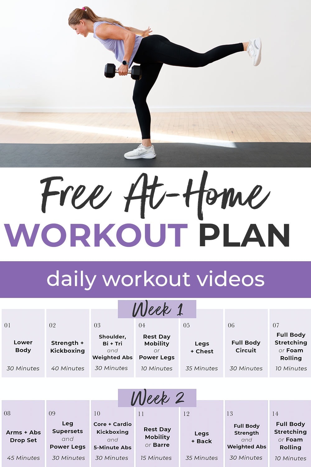 FREE Full Body Workout Plan PDF (2-Week Plan) | Nourish Move Love