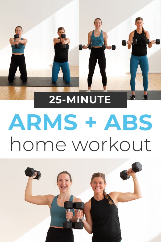 25-Minute Arms + Abs Workout With Weights (SUPERSETS) 