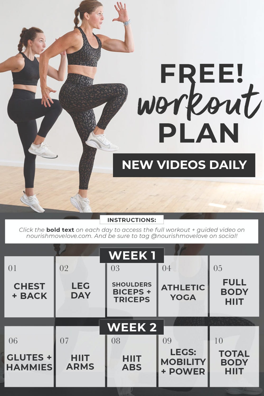 HIITStrong 35: FREE 2-Week Full Body Workout Plan | Nourish Move Love