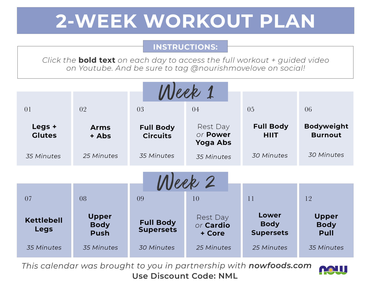 Best YouTube Workouts: 2-Week Challenge | Nourish Move Love