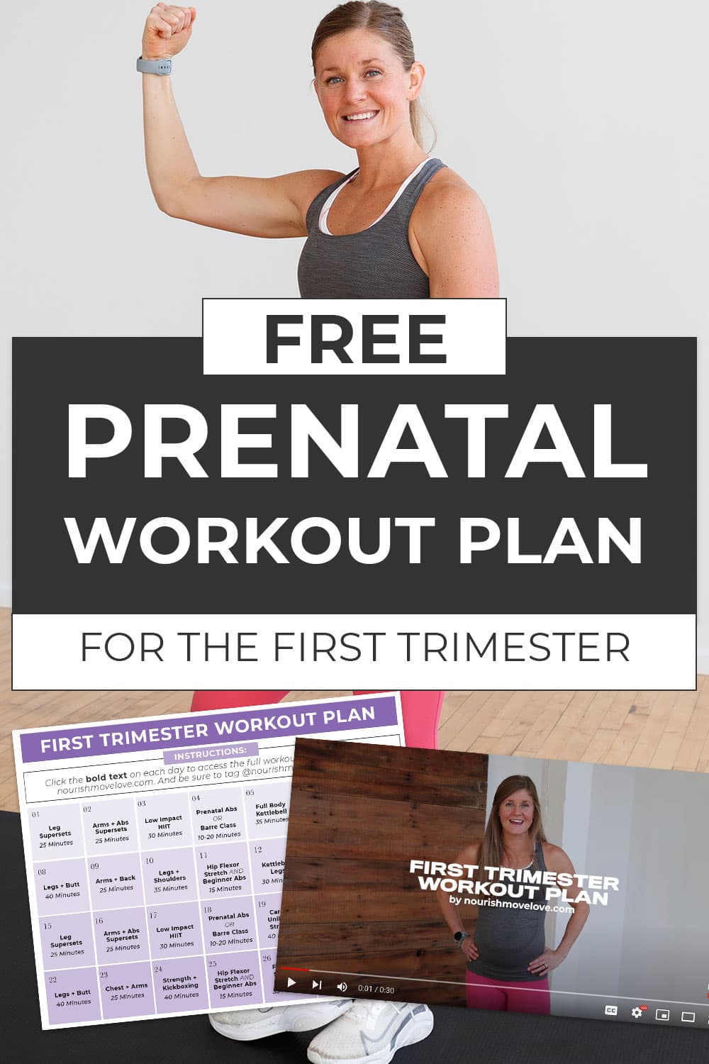 First Trimester Workout Plan (FREE PDF) | Nourish Move Love