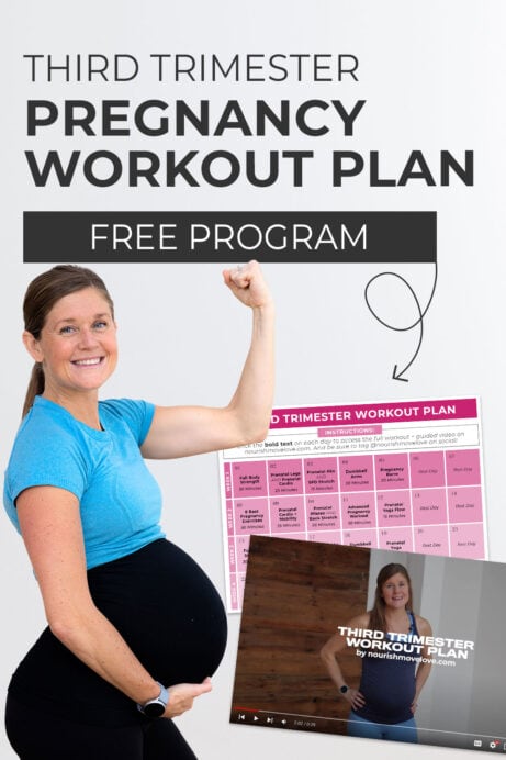 Third Trimester Workout Plan (Free PDF) | Nourish Move Love