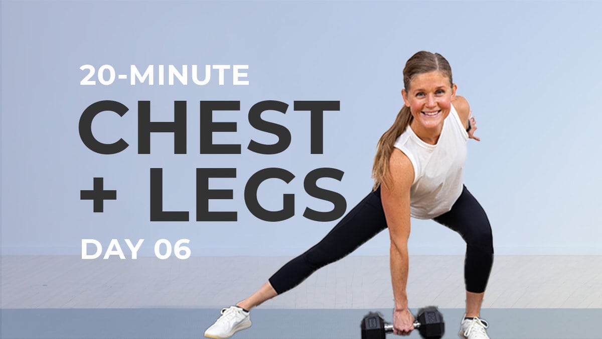 20-Minute Chest and Leg Workout (Video) | Nourish Move