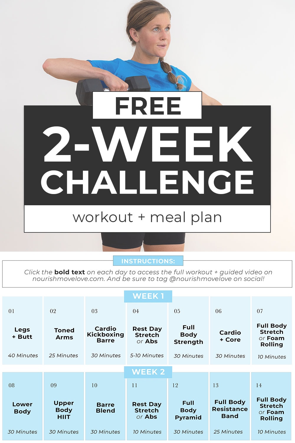 Free 14-Day Challenge (Workout + Meal Plan) | Nourish Move Love