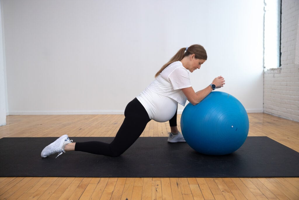 6 Pregnancy Ball Exercises Prep For Labor Nourish Move Love   Pregnancy Ball Exercises Hip Opener 1024x683 