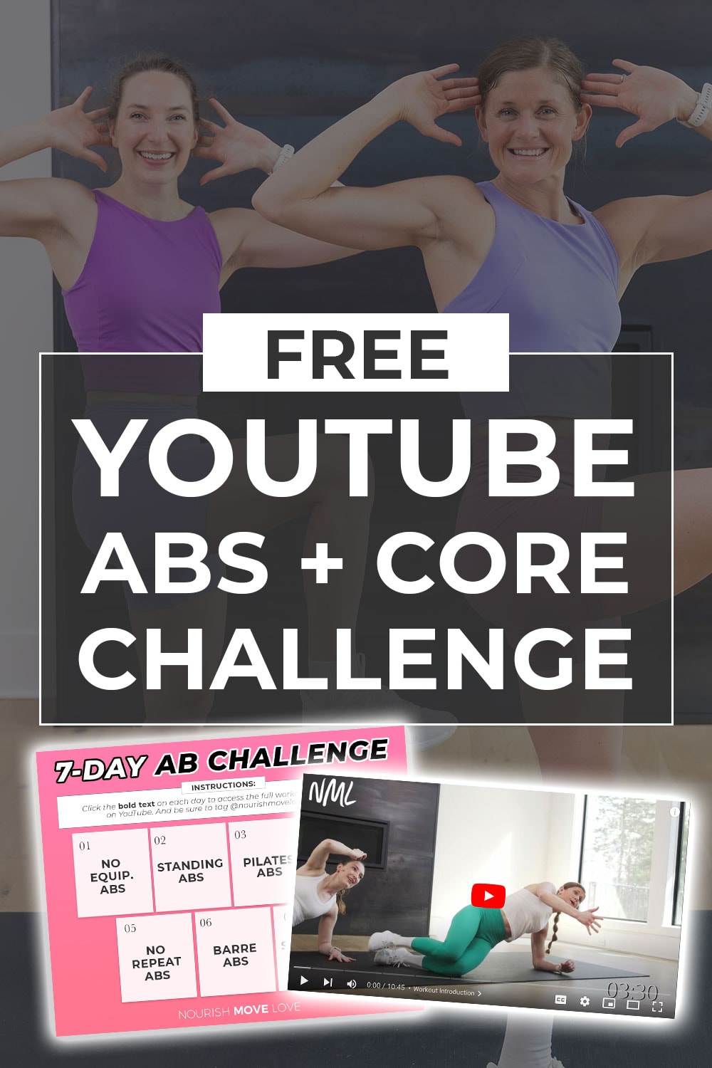 7-Day Ab Challenge (No Equipment | PDF) | Nourish Move Love