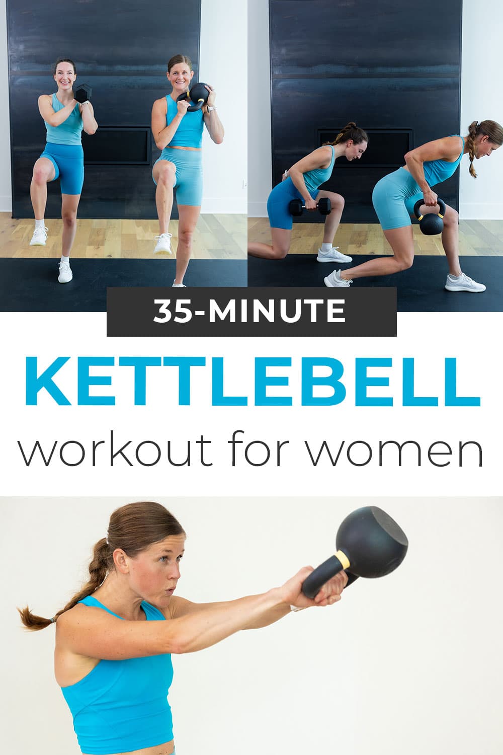 35-Minute Kettlebell HIIT Workout (Video) | Nourish Move Love