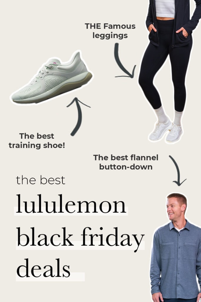 collage of best lululemon black friday deals
