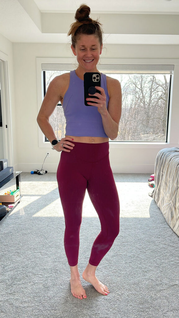 Purple workout leggings 💜