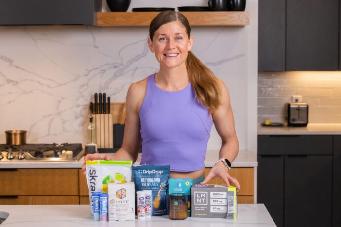 Women with the best electrolyte powders including Pique, LMNT, LiquidIV, Drip Drop, Nuun, Now Foods, Moon Juice, and Skratch.