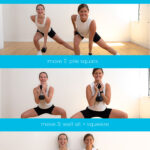 three exercises from thigh workout for womwen