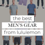 collage of man wearing different lululemon items